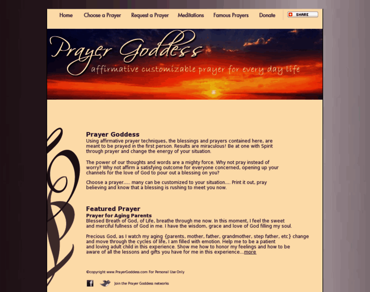 Prayergoddess.com thumbnail