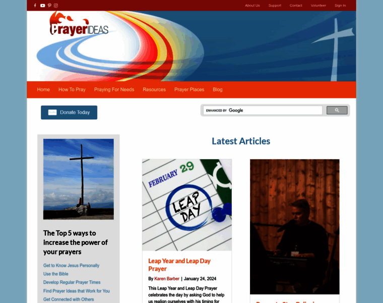 Prayerideas.org thumbnail