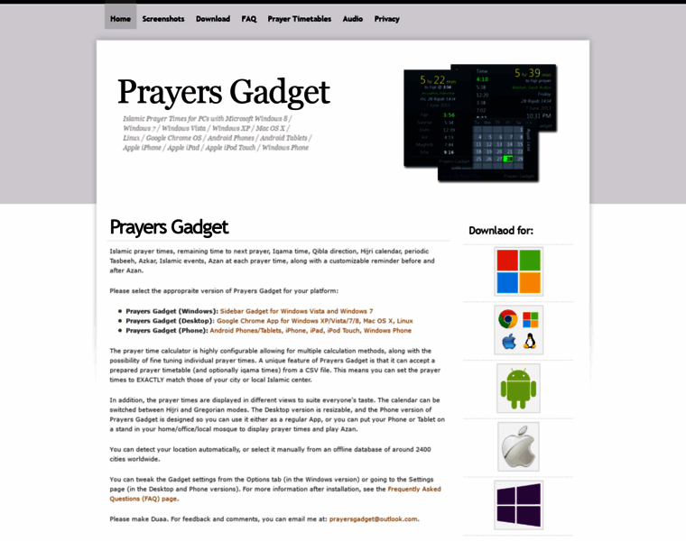 Prayersgadget.com thumbnail