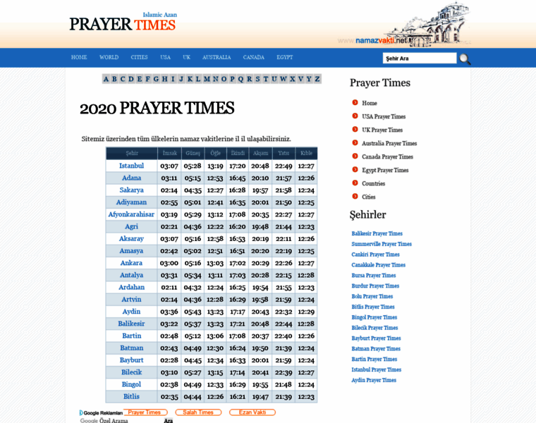 Prayertimes.com thumbnail