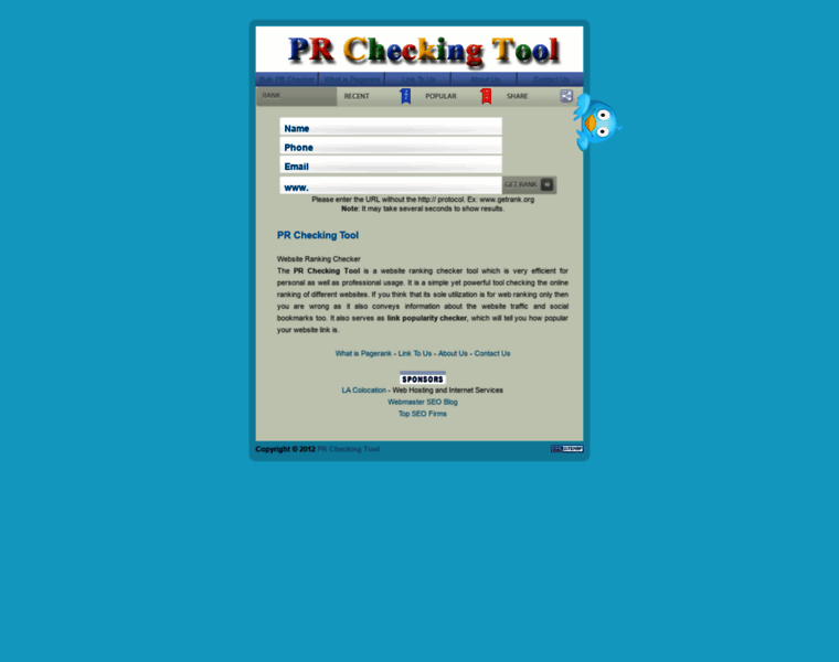 Prcheckingtool.com thumbnail