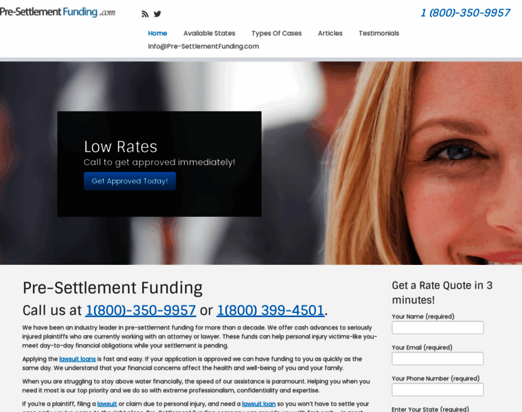 Pre-settlementfunding.com thumbnail