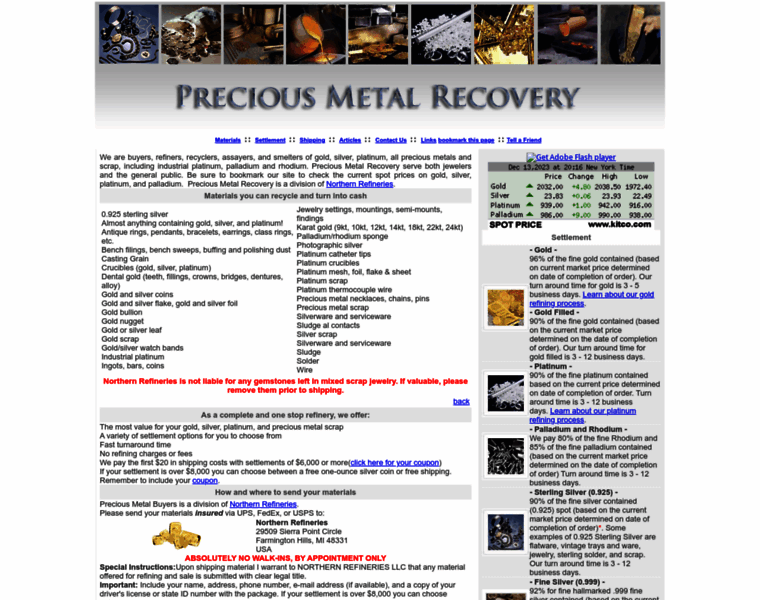 Preciousmetalrecovery.com thumbnail