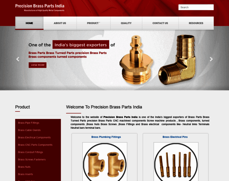 Precision-brass-parts.com thumbnail