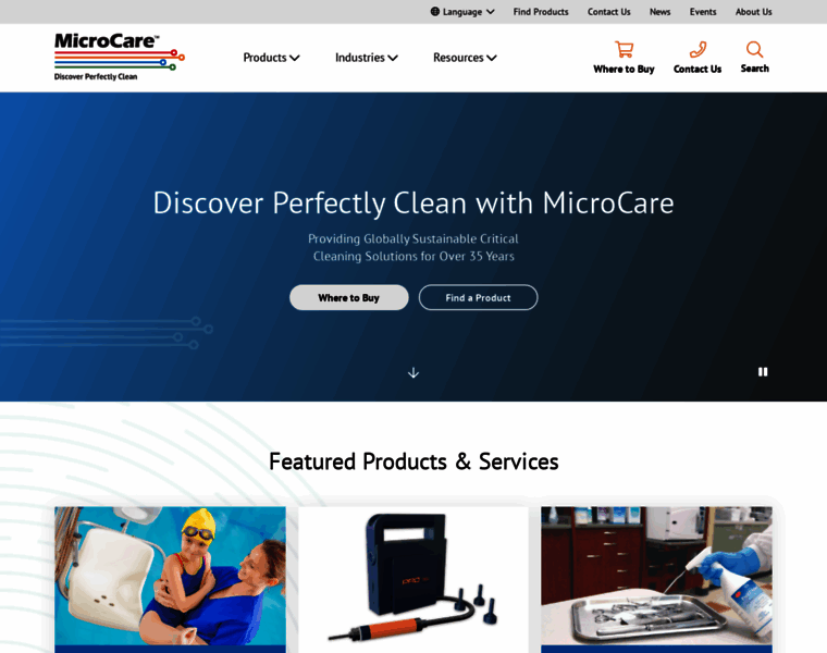 Precisioncleaners.microcare.com thumbnail