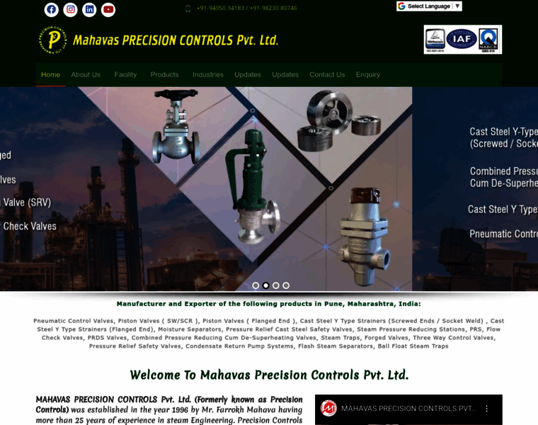 Precisioncontrolsindia.com thumbnail