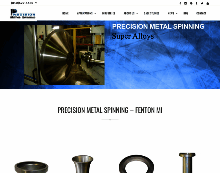 Precisionmetalspinning.com thumbnail