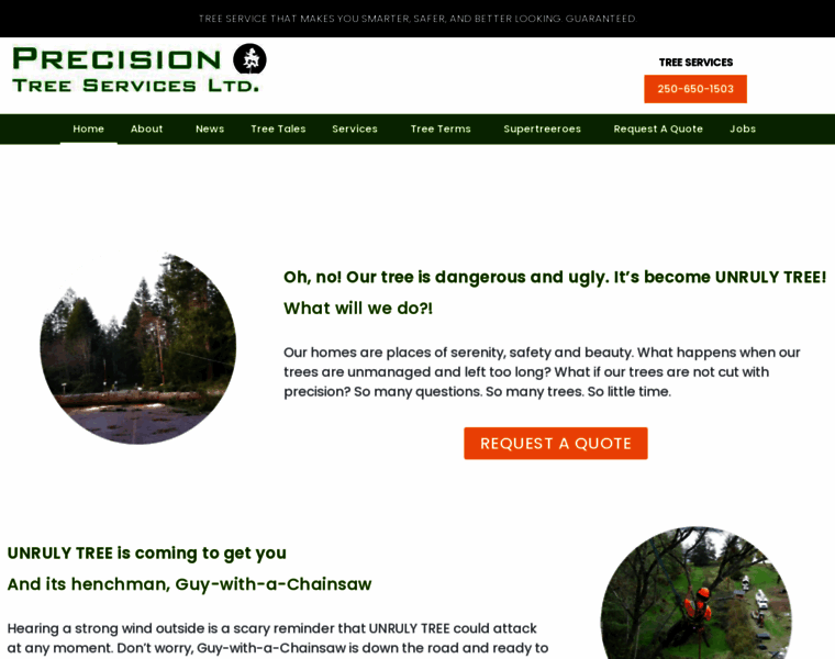 Precisiontreeservices.ca thumbnail