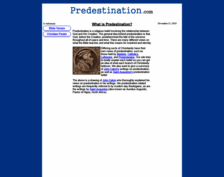 Predestination.com thumbnail