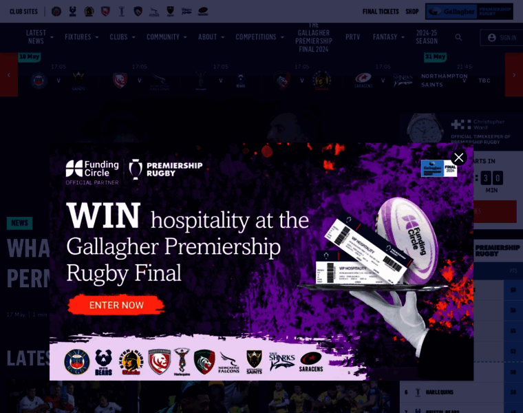 Premiershiprugby.com thumbnail