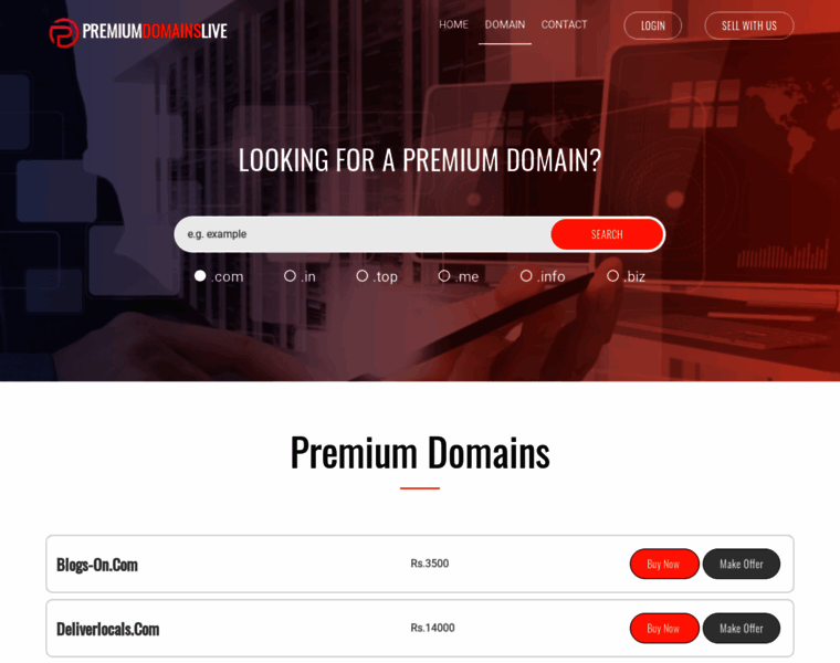 Premiumdomainslive.com thumbnail