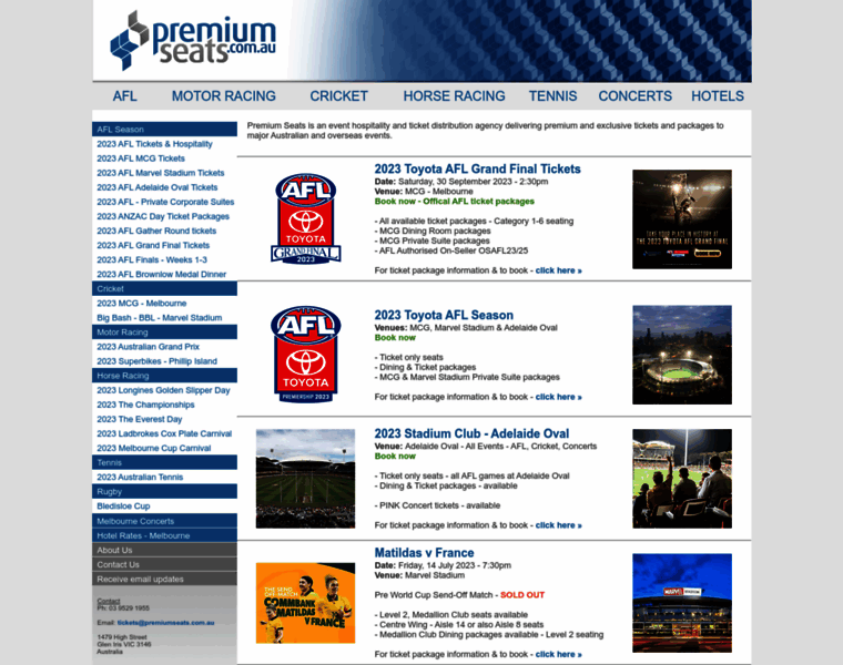 Premiumseats.com.au thumbnail