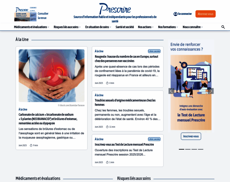 Prescrire.org thumbnail Prescrire.org thumbnail