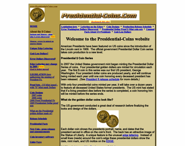 Presidential-coins.com thumbnail