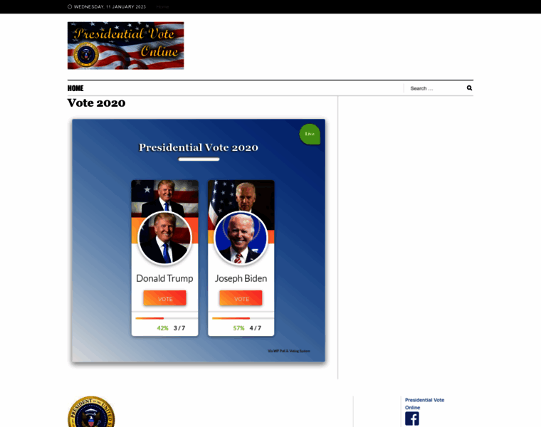 Presidentialvoteonline.com thumbnail