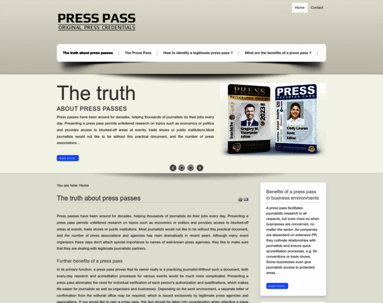 Press-pass.us thumbnail