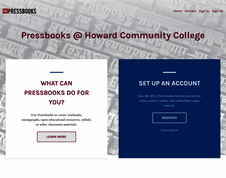 Pressbooks.howardcc.edu thumbnail