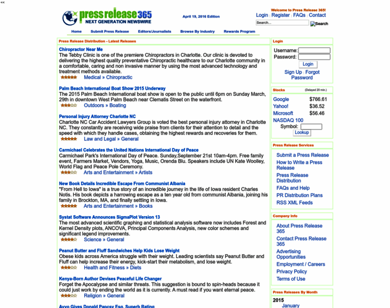 Pressrelease365.com thumbnail Pressrelease365.com thumbnail