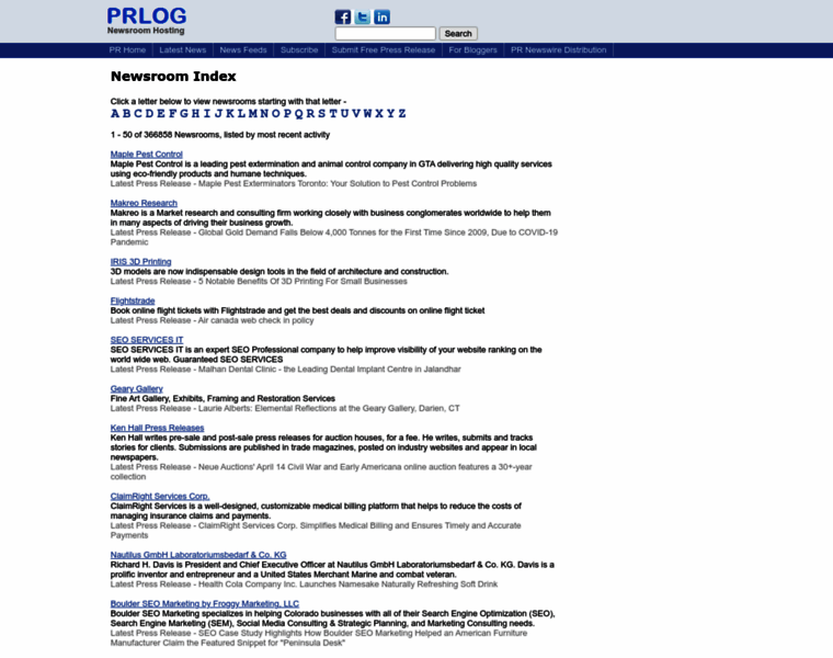 Pressroom.prlog.org thumbnail