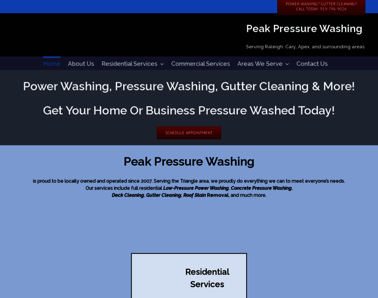Pressurewashapex.com thumbnail