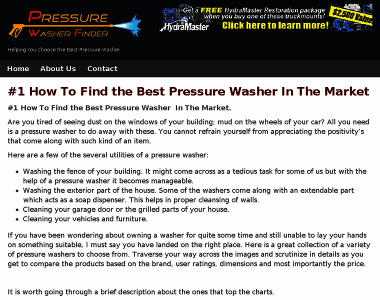 Pressurewasherfinder.com thumbnail