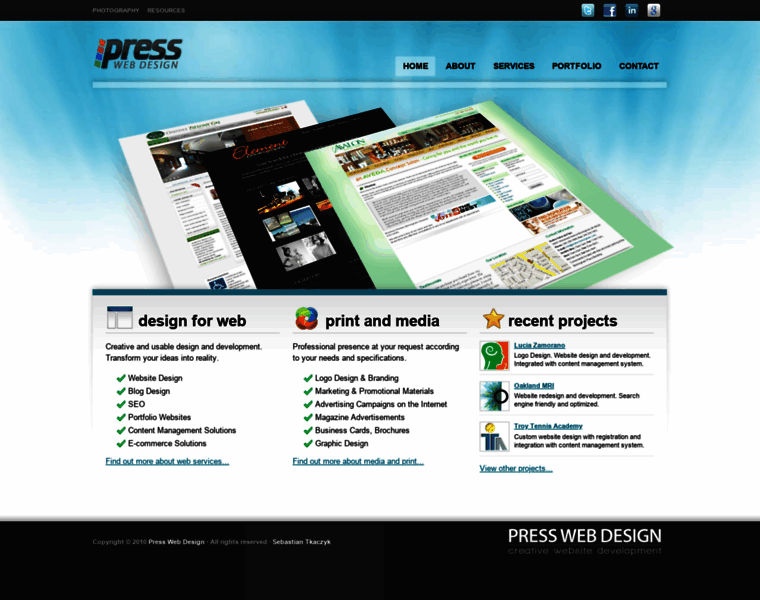 Presswebdesign.com thumbnail