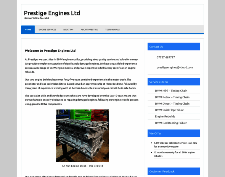 Prestige-german-engines.co.uk thumbnail