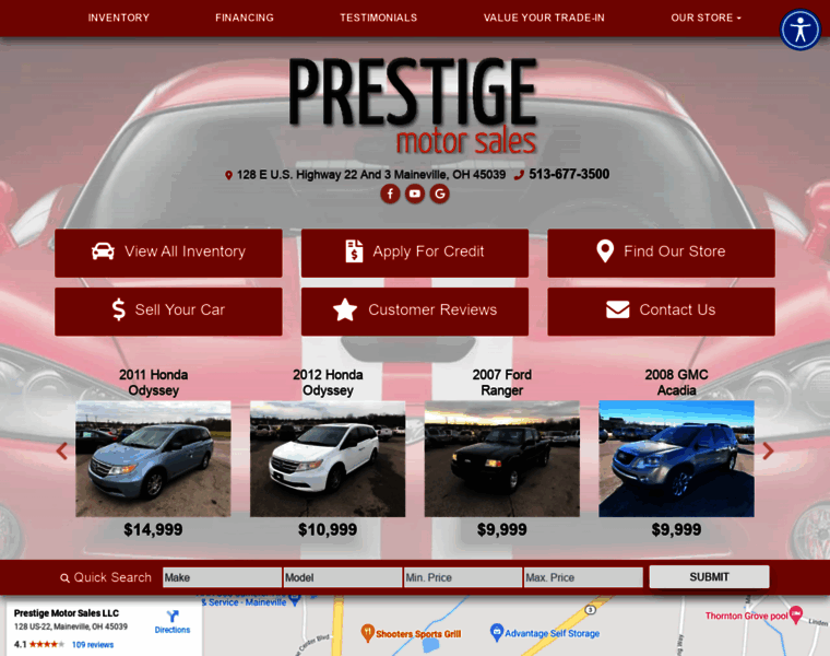 Prestige-motor-sales.com thumbnail