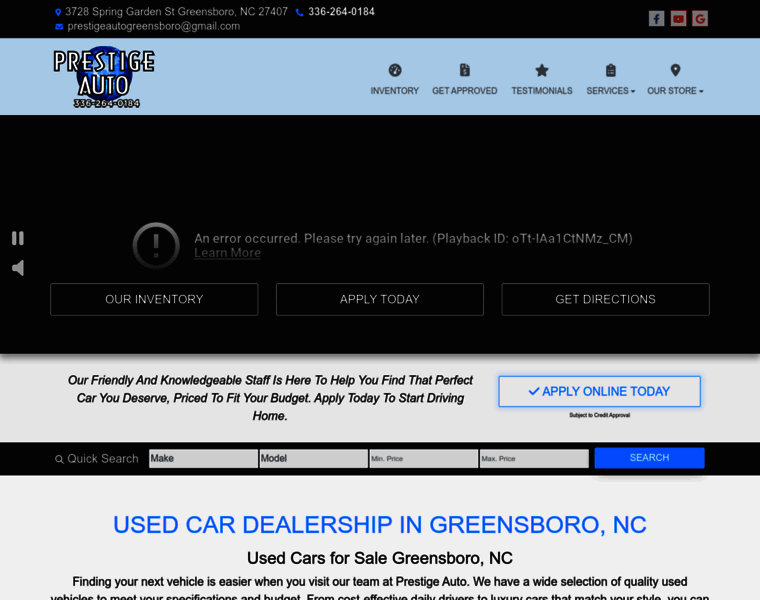 Prestigeautonc.com thumbnail Prestigeautonc.com thumbnail