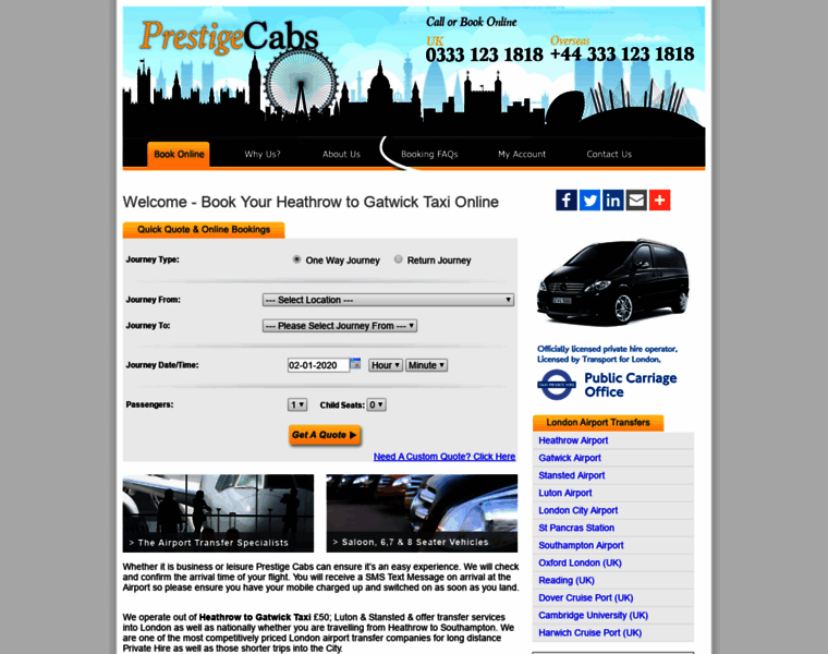 Prestigecabs.co.uk thumbnail