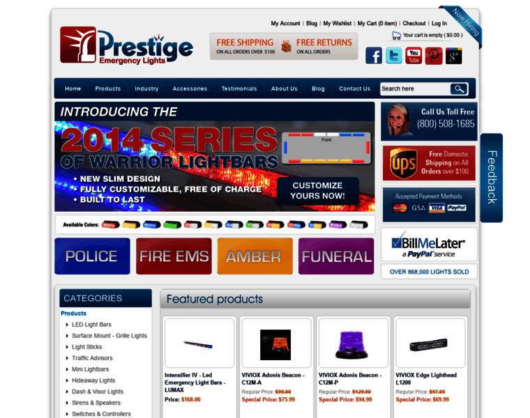 Prestigeemergencylights.com thumbnail