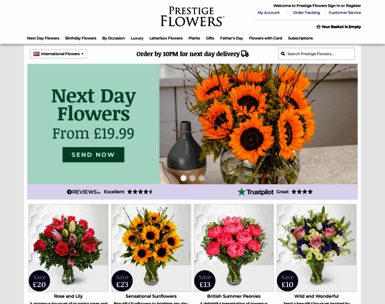 Prestigeflowers.co.uk thumbnail