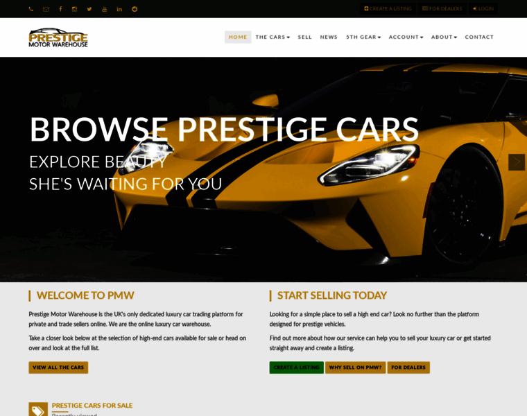 Prestigemotorwarehouse.co.uk thumbnail