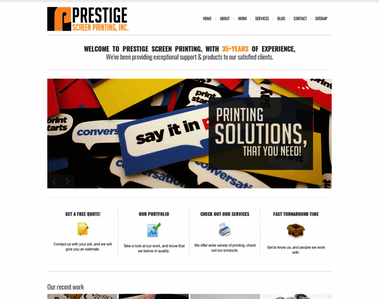 Prestigescreenprinting.com thumbnail