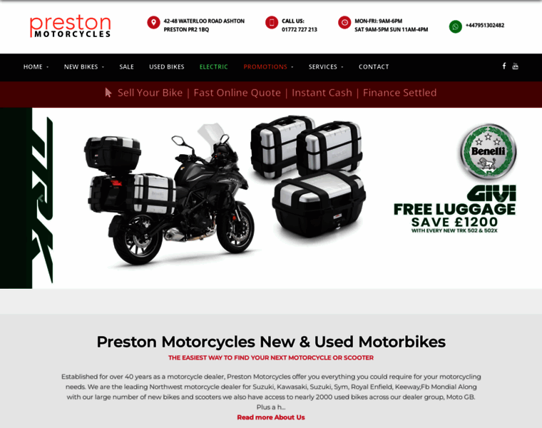Prestonmotorcycles.co.uk thumbnail