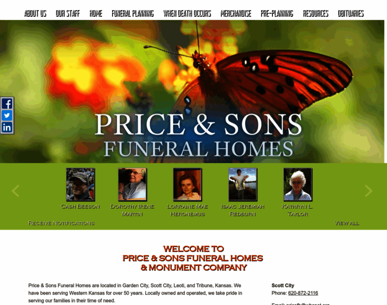 Priceandsons.funeraltechweb.com thumbnail