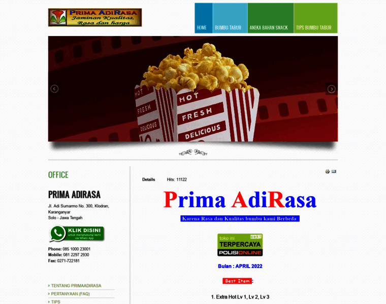 Primaadirasa.com thumbnail