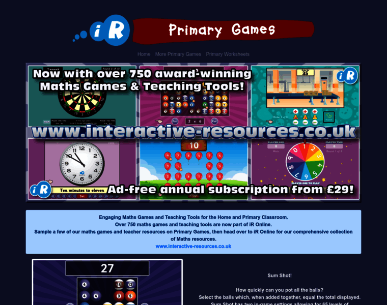 Primarygames.co.uk thumbnail