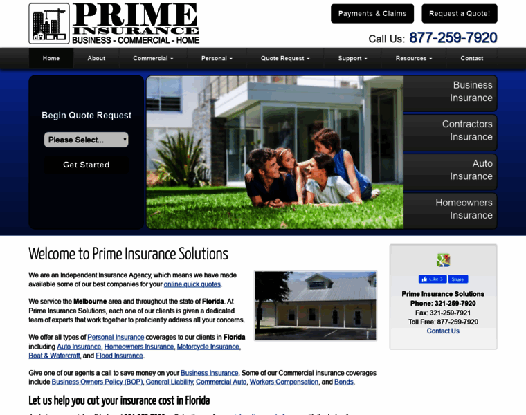 Primeinsurancesolutions.com thumbnail