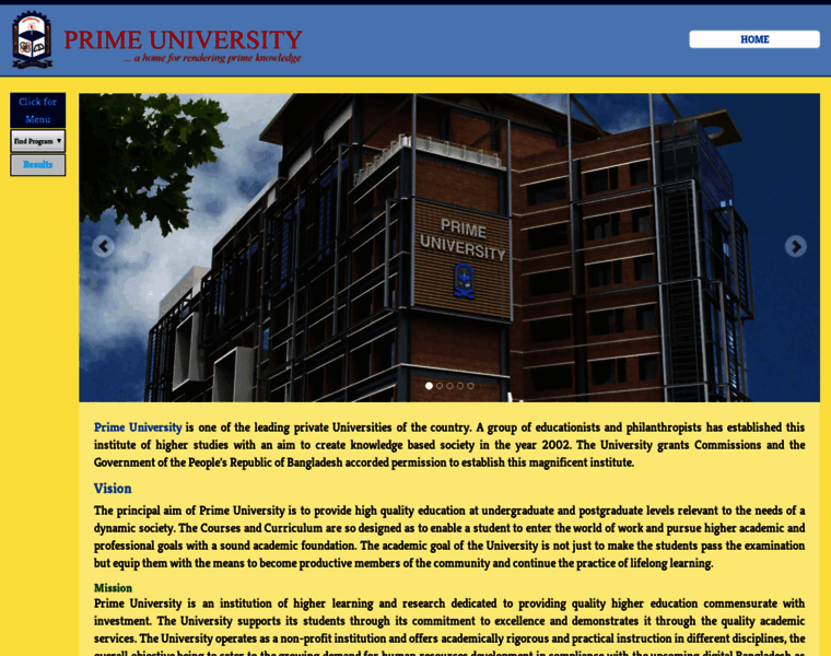 Primeuniversity.edu.bd thumbnail