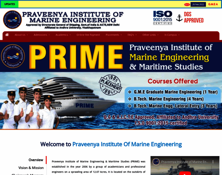 Primevisakha.edu.in thumbnail
