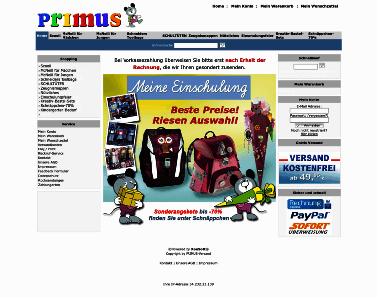 Primus-versand.de thumbnail