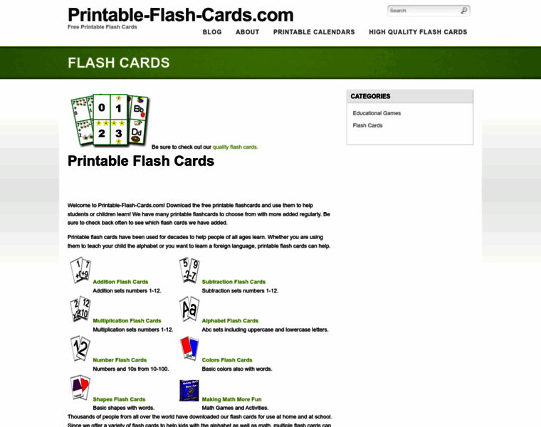Printable-flash-cards.com thumbnail