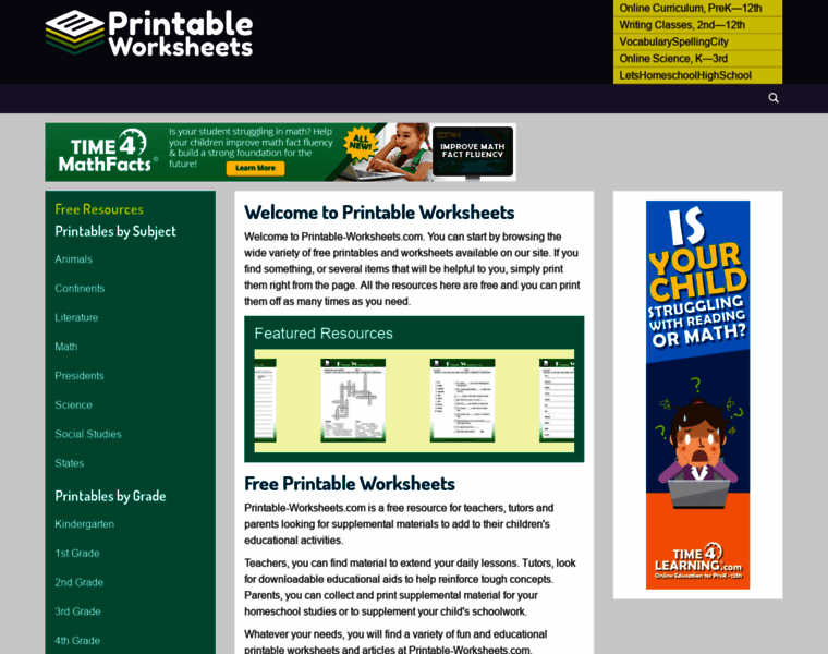 Printable-worksheets.com thumbnail
