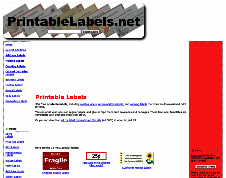 Printablelabels.net thumbnail