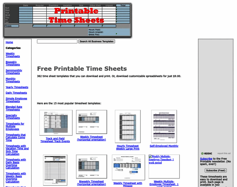 Printabletimesheets.net thumbnail