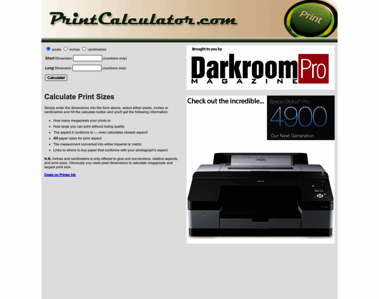Printcalculator.com thumbnail