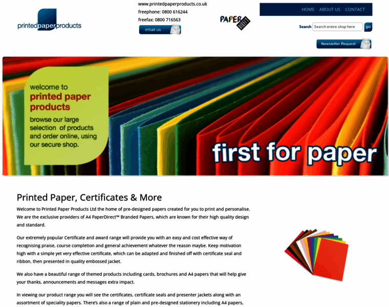 Printedpaperproducts.co.uk thumbnail