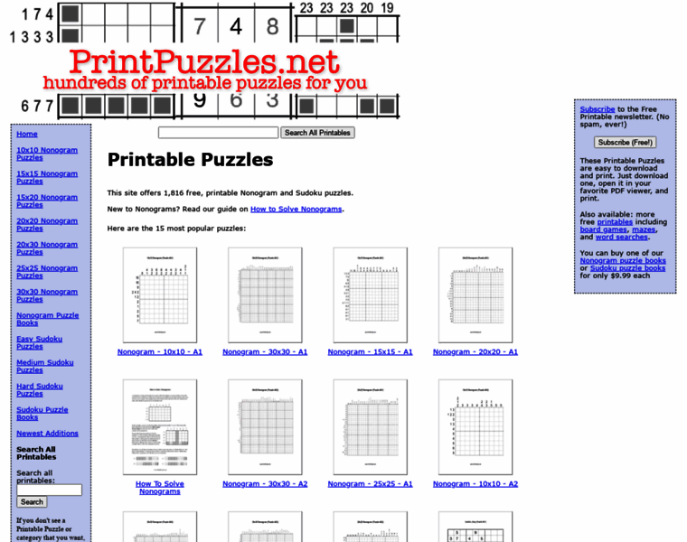 Printpuzzles.net thumbnail