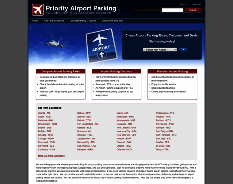 Priorityairportparking.com thumbnail